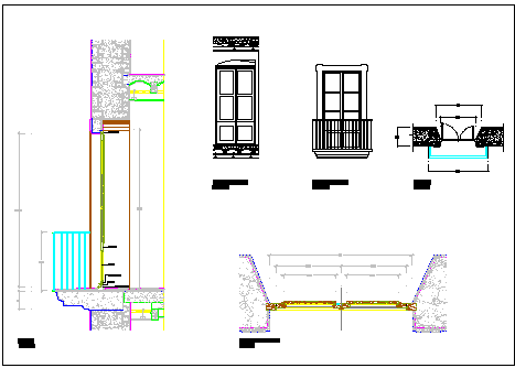 Construction of Balcony DWG file