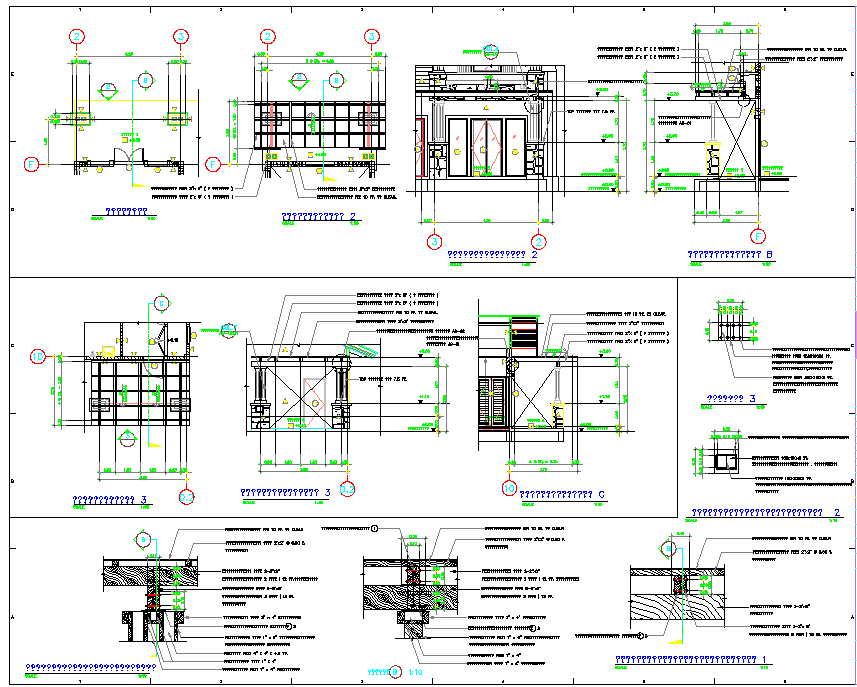 Construction project detail view dwg file