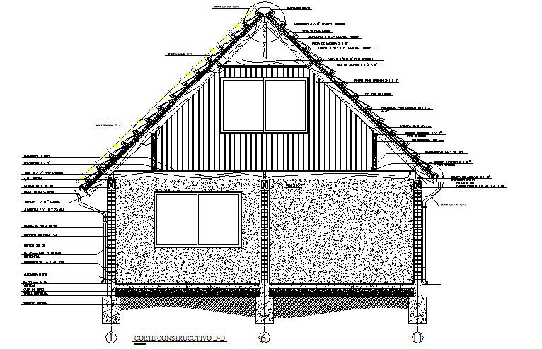 Construction section detail dwg file