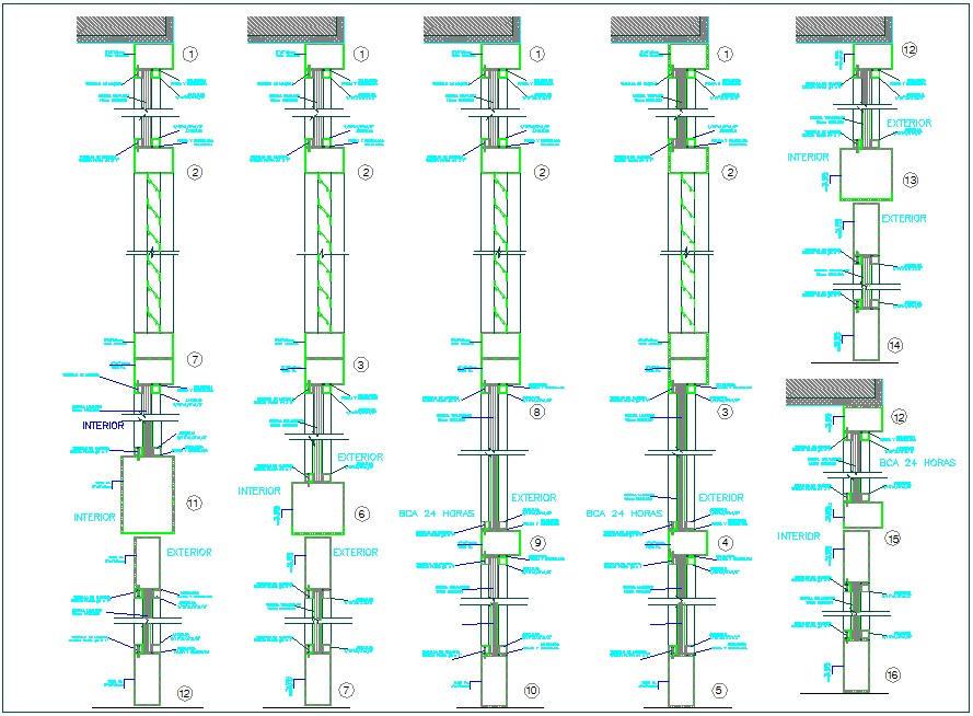 Construction view of tube foundation view for banking agency dwg file