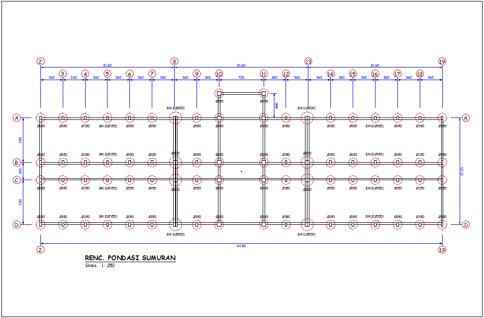 Construction view with finishing pond of corporate building dwg file