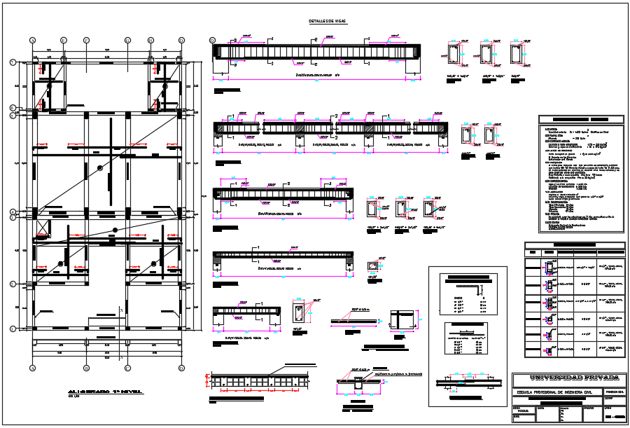 Construction working plan detail dwg file