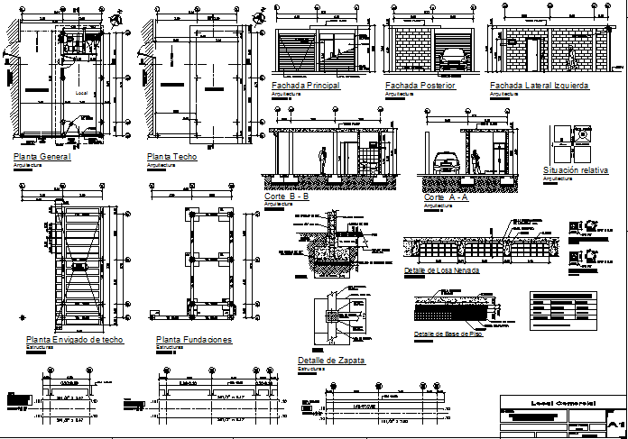 Construction working plan detail dwg file