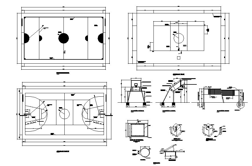 Construction working plan detail dwg file
