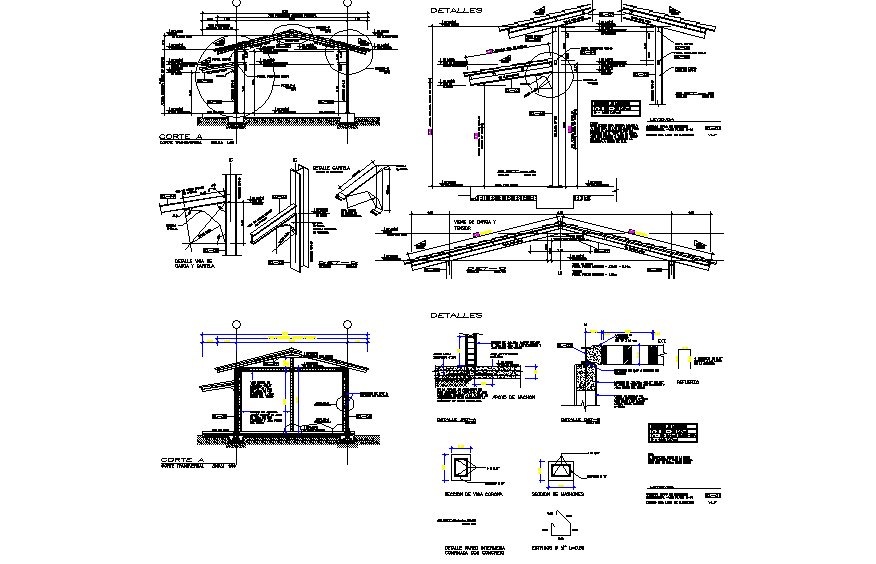 Construction working plan detail dwg file