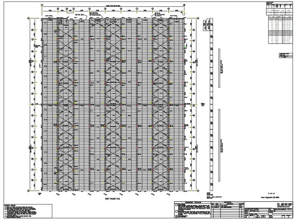 Construction Building Roof Drawing Free Download DWG File