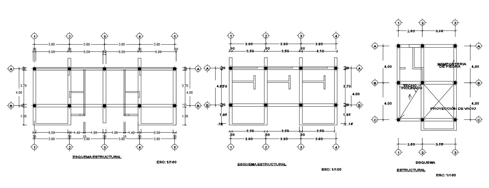 Construction Drawing With Column Layout Plan Drawing Download DWG File