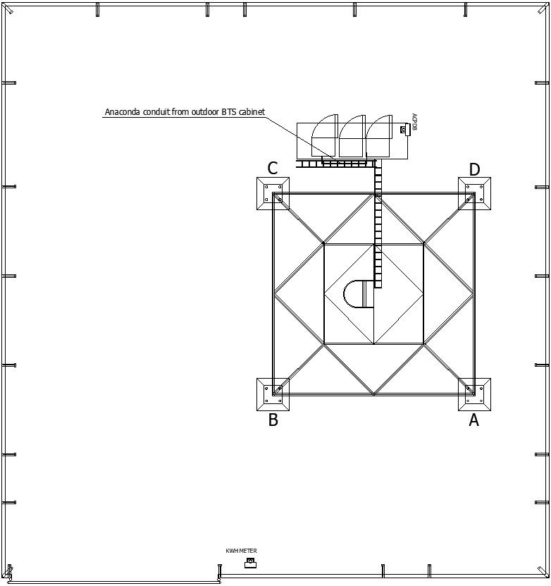 Construction site layout in AutoCAD, dwg file.
