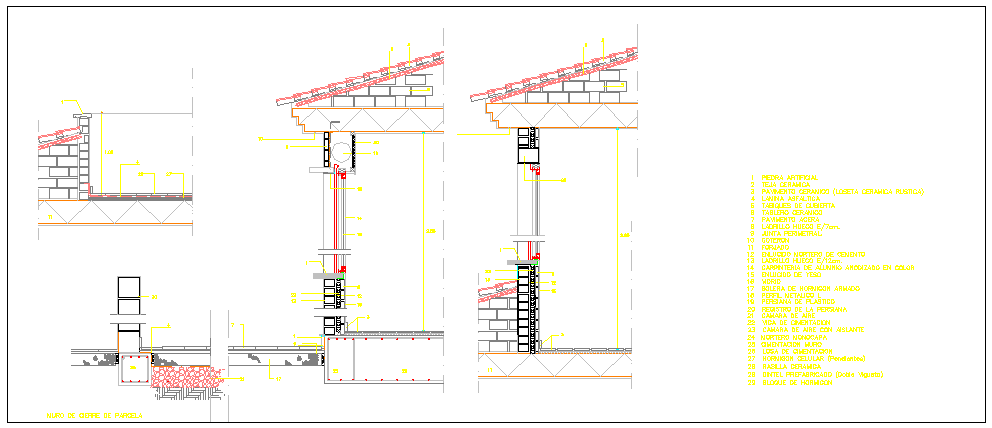 Constructive detail on family house