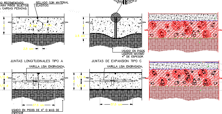 Constructive details for stable of concrete dwg file