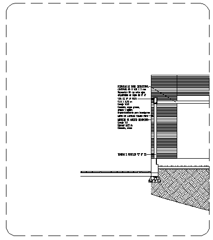 Constructive details of house project dwg file
