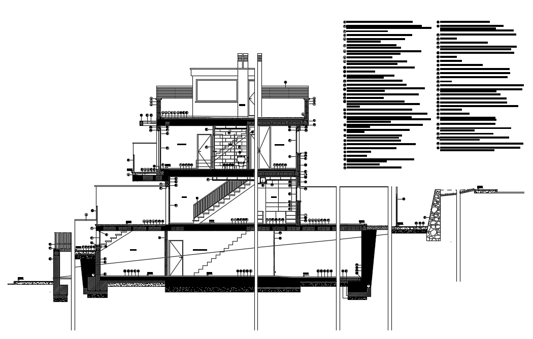 Constructive section family house