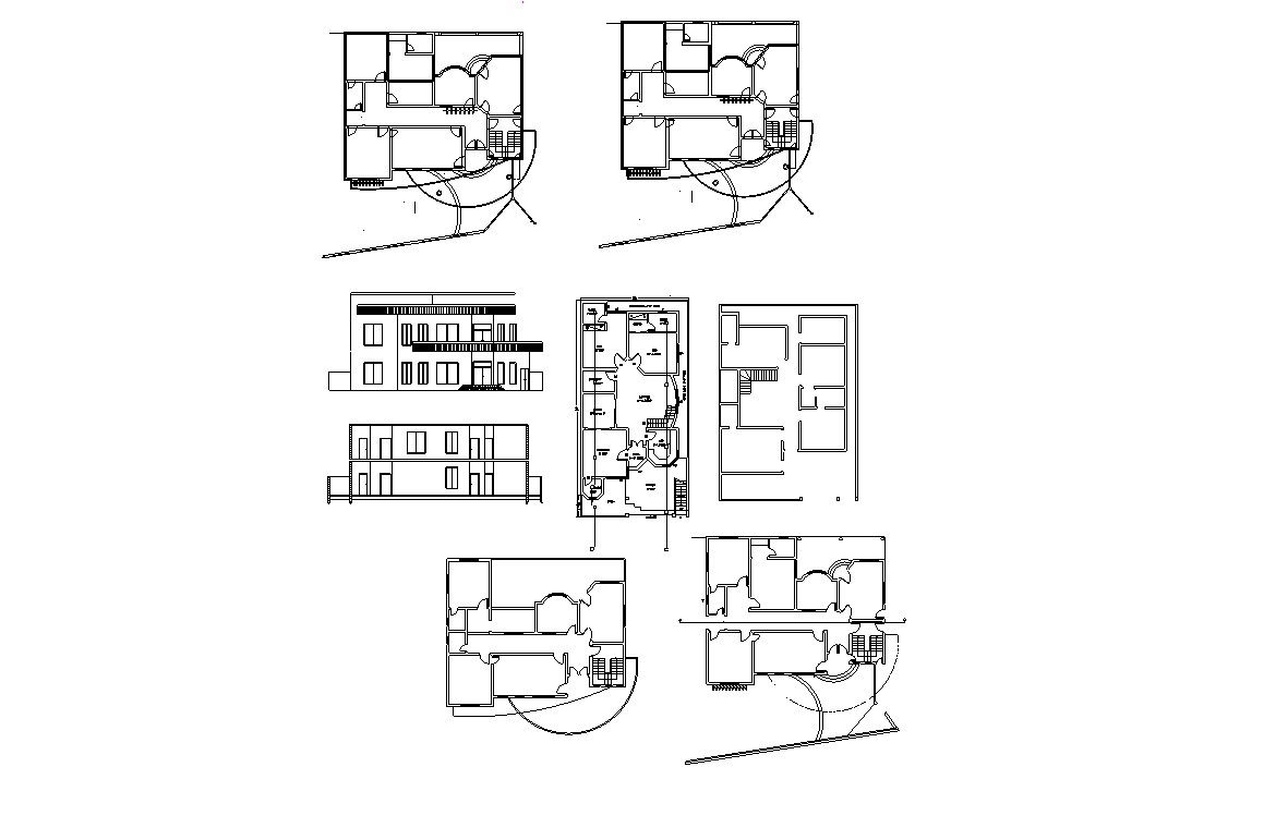 Contemporary House CAD Drawing