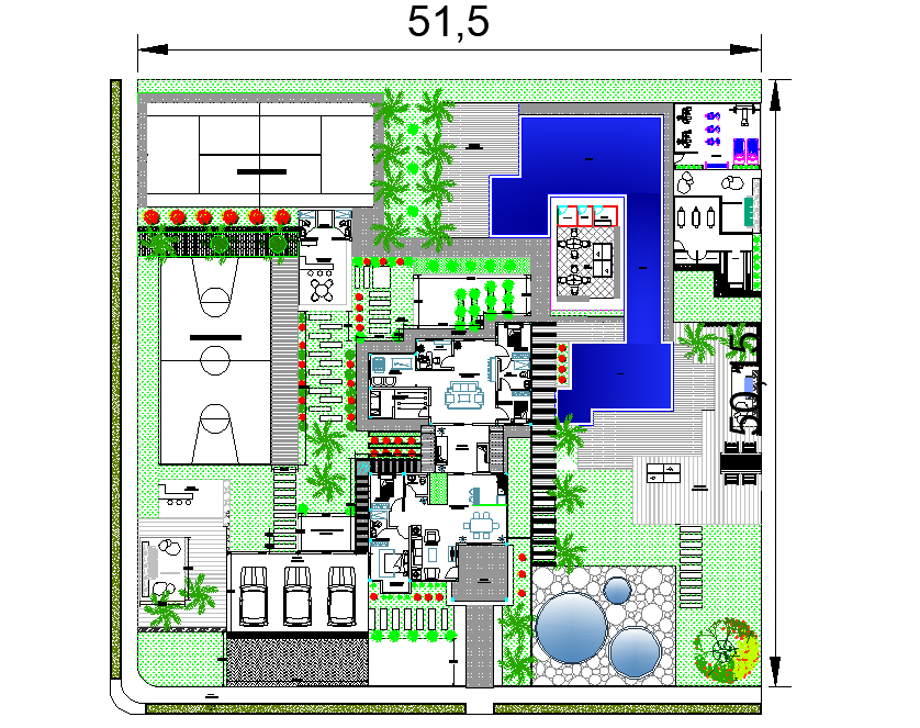 Contemporary housing plan detail autocad file
