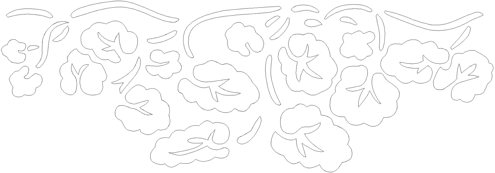 Continue flower pattern Quilting Pantograph 2D DWG AutoCAD file