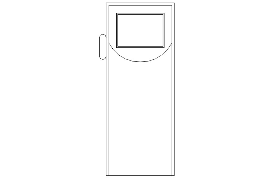Control room door of CCTV in detail AutoCAD drawing, dwg file, CAD file