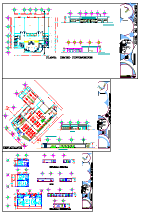 Convention center hotel and restaurant design drawing