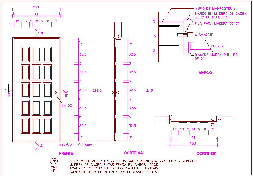 Core door design view
