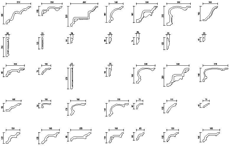Download Free Cornices Detail In DWG File
