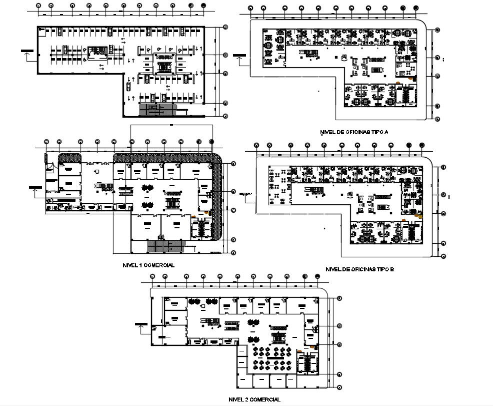 Corporate Building Floor Plan DWG File