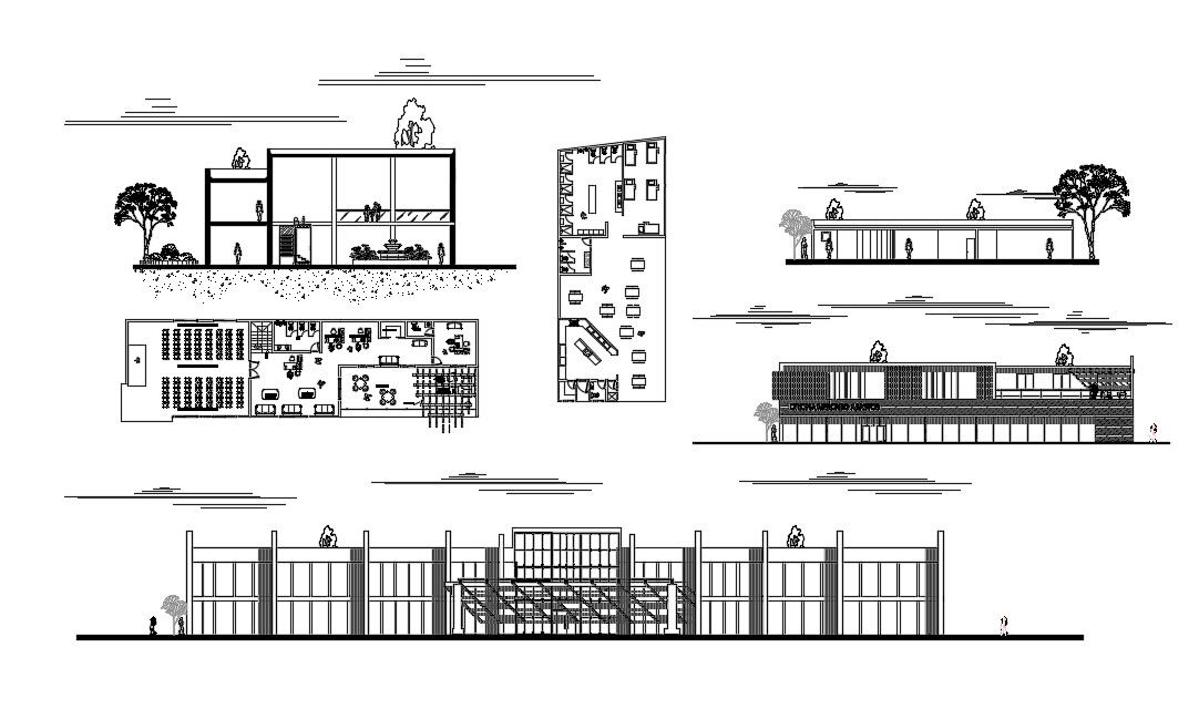 Corporate Building Plan In AutoCAD File