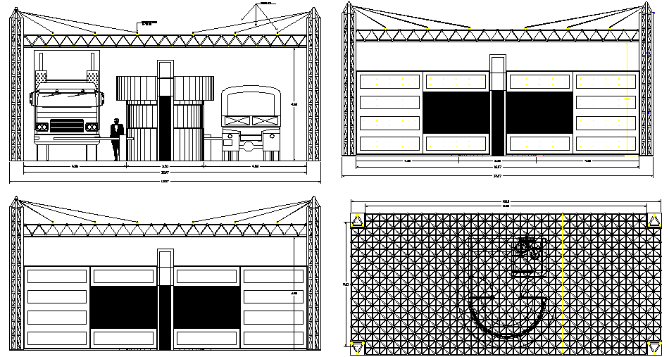 Corporate Office Design and Elevation Plan dwg file