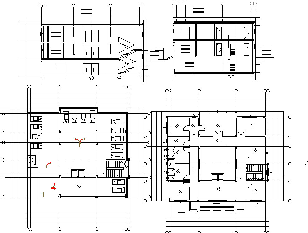 Corporate Project detail view autocad file
