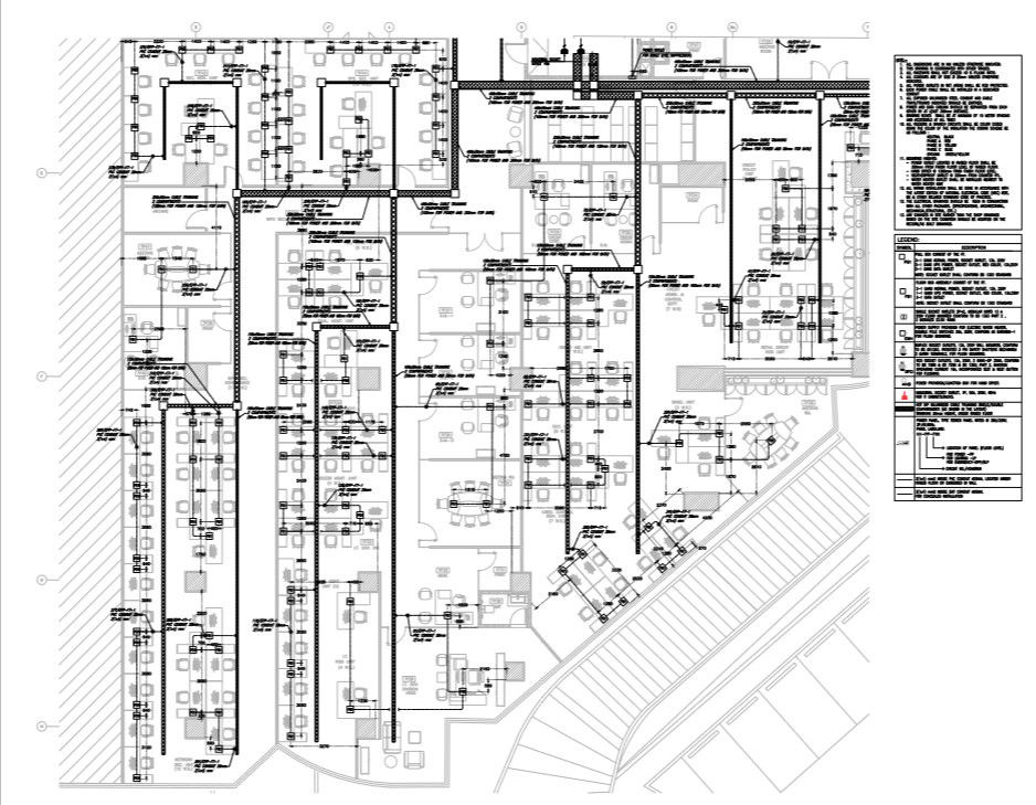 Corporate building, Power layout with all detail and description