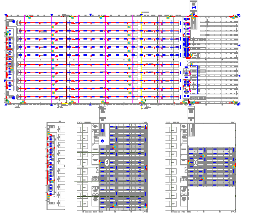 Corporate building design lighting layout dwg file