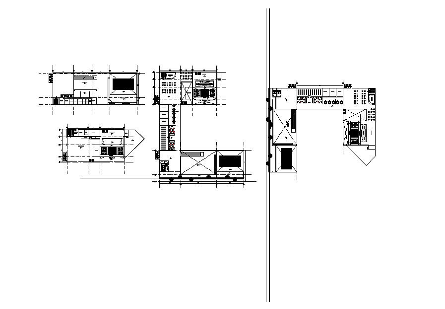 Corporate building distribution plan cad drawing details dwg file