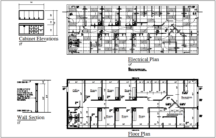 Corporate building electrical and floor plan dwg file