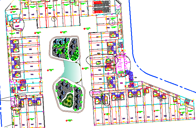 Corporate building floor plan details dwg file