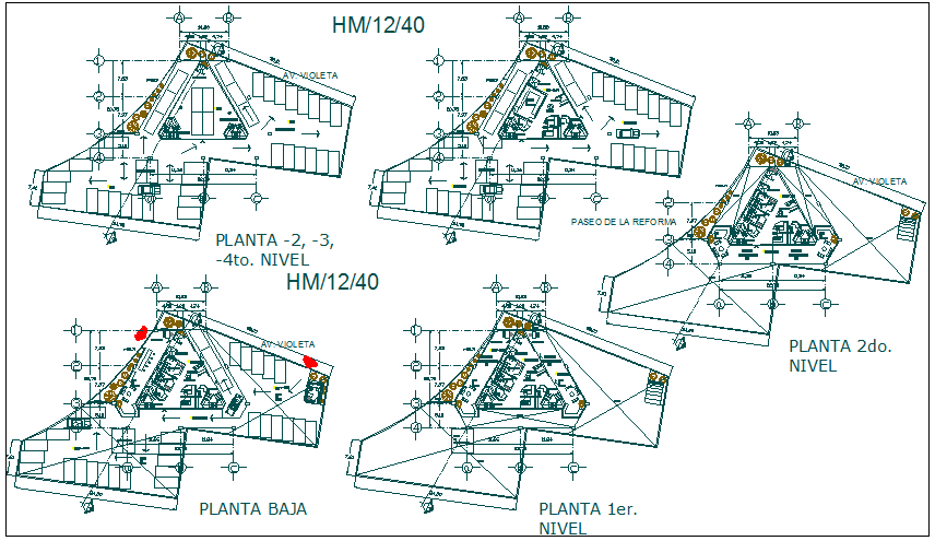 Corporate building floor plan view detail dwg file