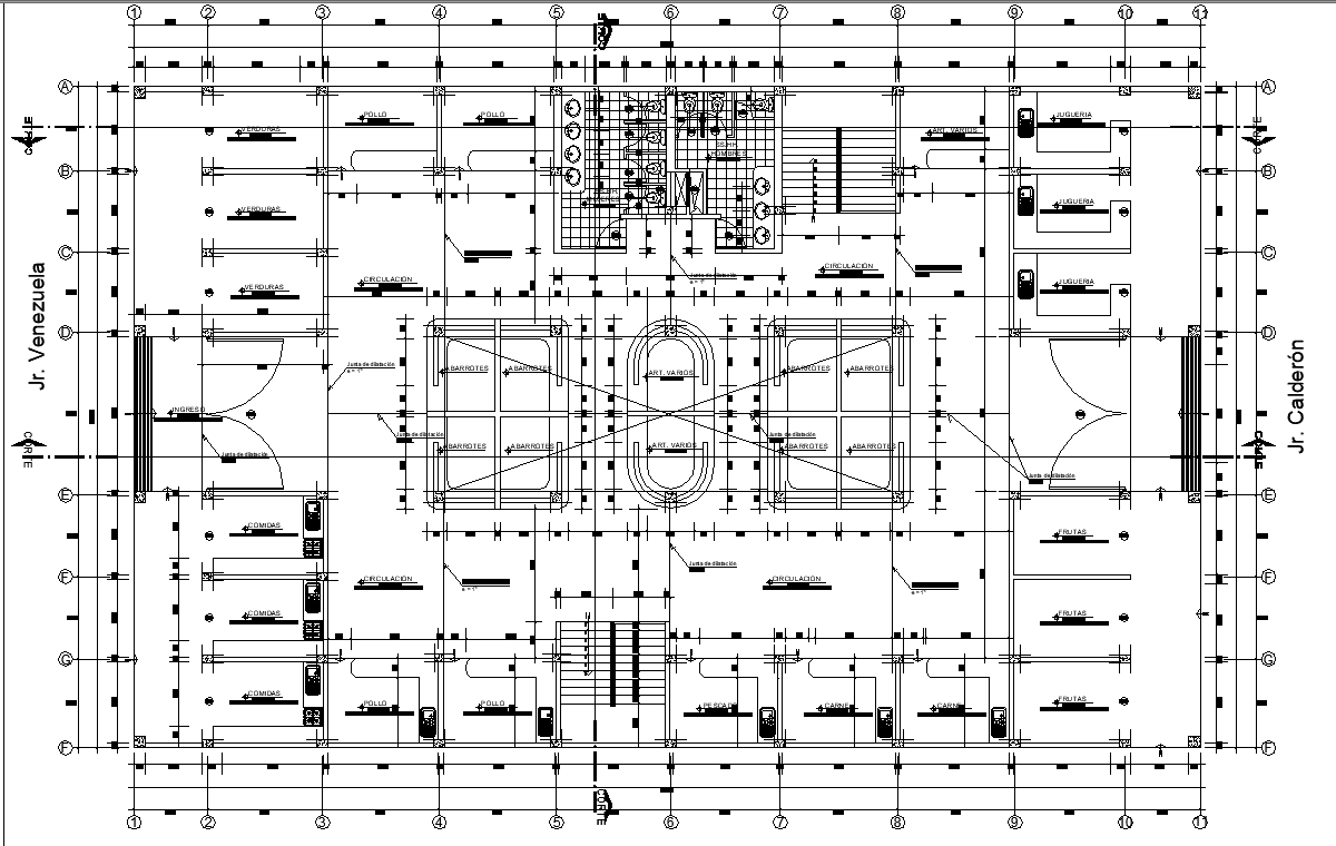 Corporate building plan detail dwg file