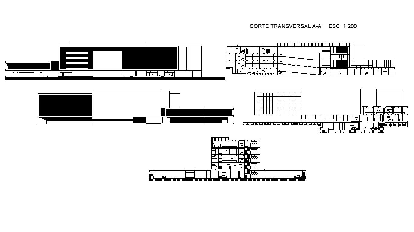 Corporate high rise building plan detail dwg file