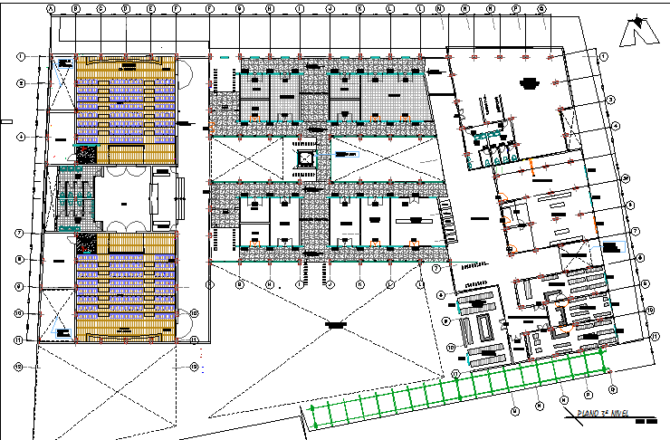 Corporate office architecture layout plan details dwg file