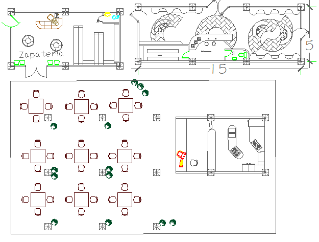 Corporate office architecture layout plan details dwg file