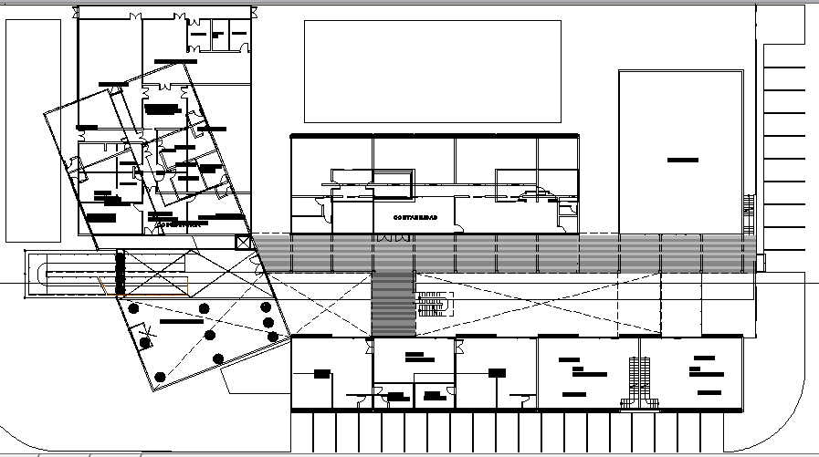 Corporate office architecture layout plan details dwg file