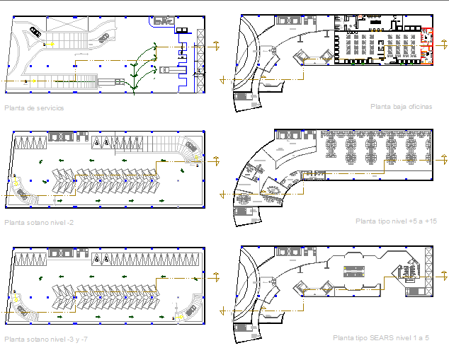 Corporate office architecture project dwg file
