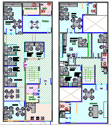 Corporate office building floor plan details dwg file