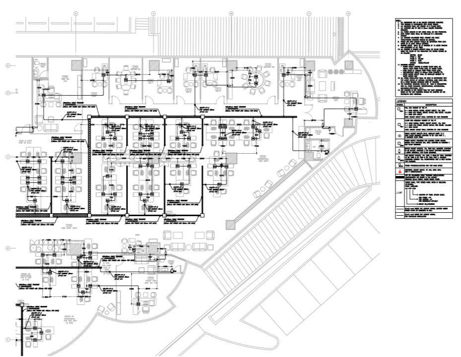 Corporate office building layout detail 