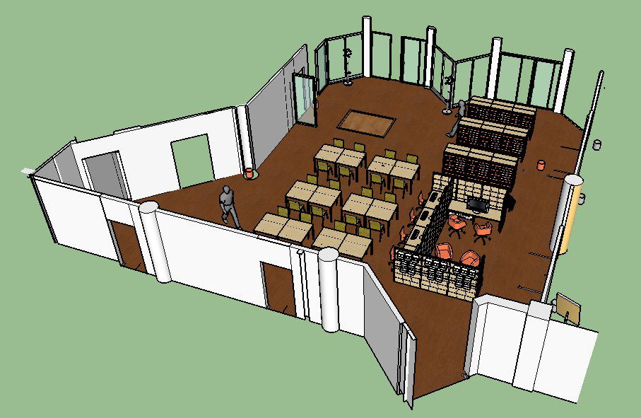 Corporate Office Multi-Story Floor 3D CAD Models in DWG File