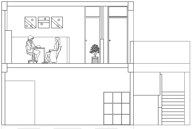Corporate office sectional details dwg file