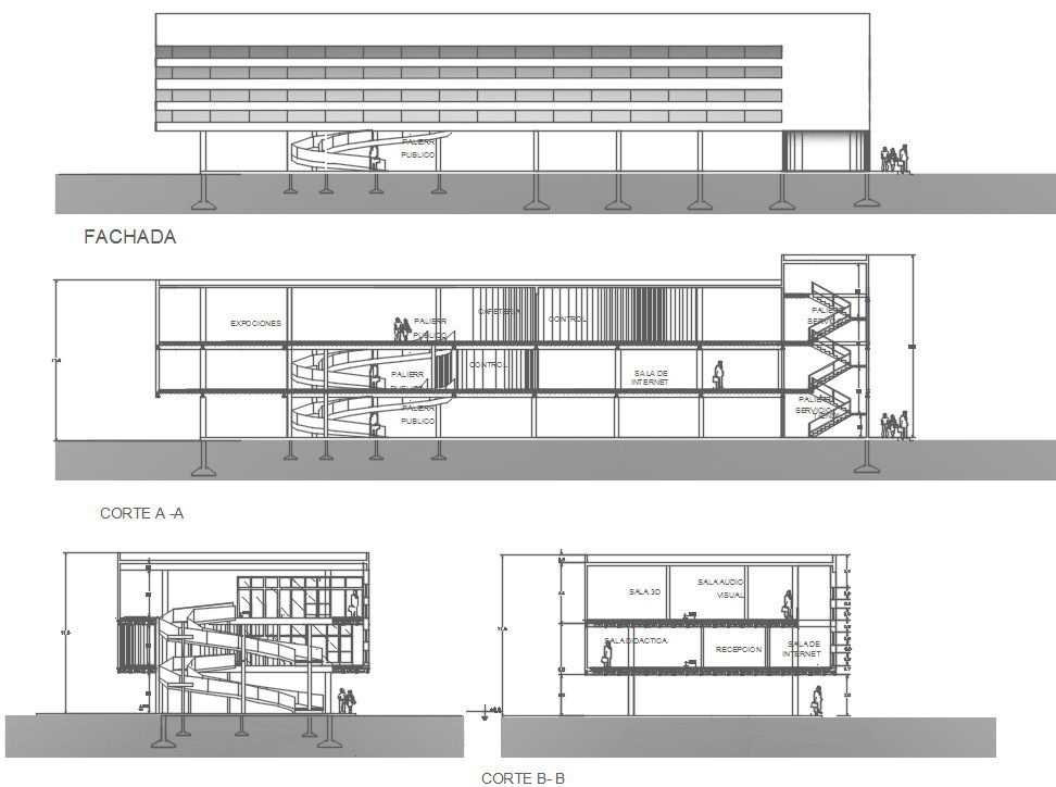 Corporate Building Sectional Elevation Design Download DWG File