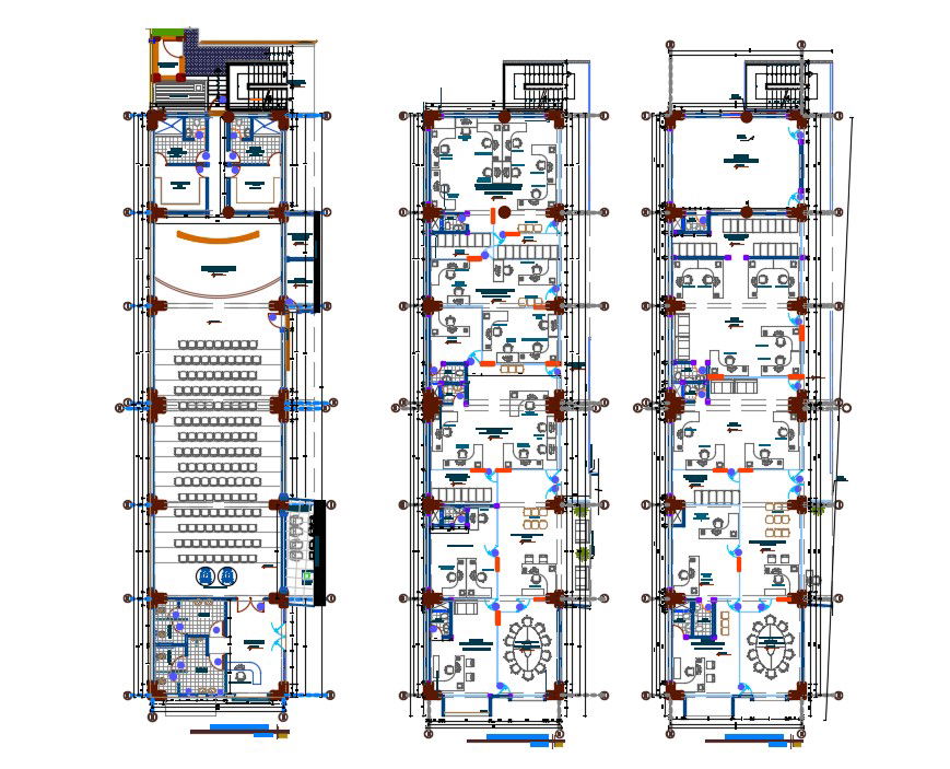 Corporate Office Building Floor Plan Drawing Download CAD File
