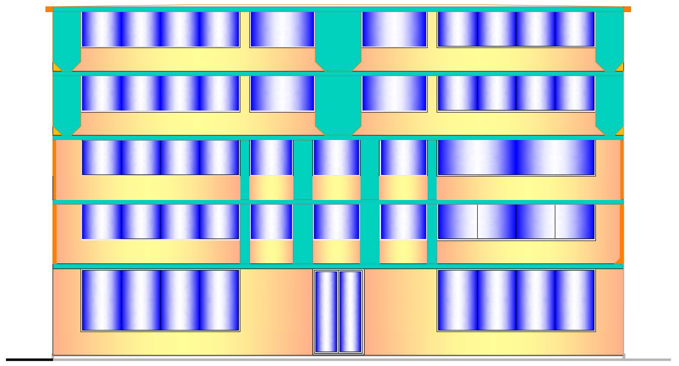 Corporate Office Building Front Elevation Drawing Download DWG File