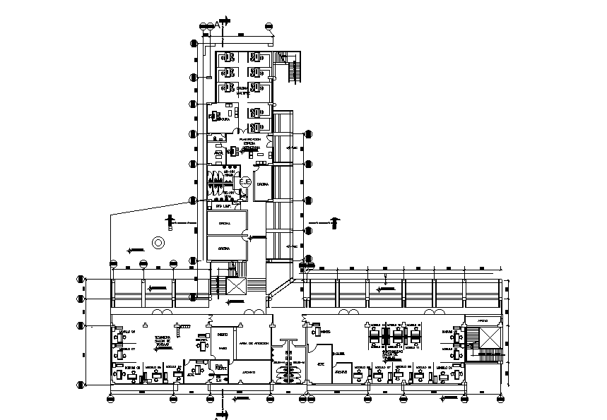 Corporate Office Desk Layout Plan AutoCAD Drawing Download DWG File