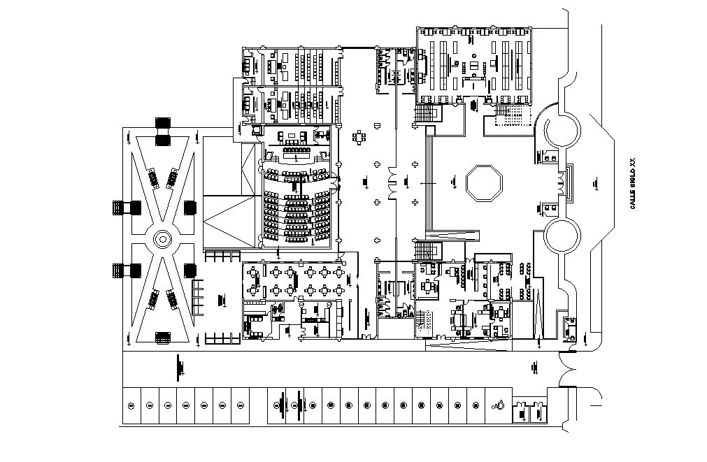 Corporate Office Floor Plan With Auditorium CAD Drawing Download DWG File