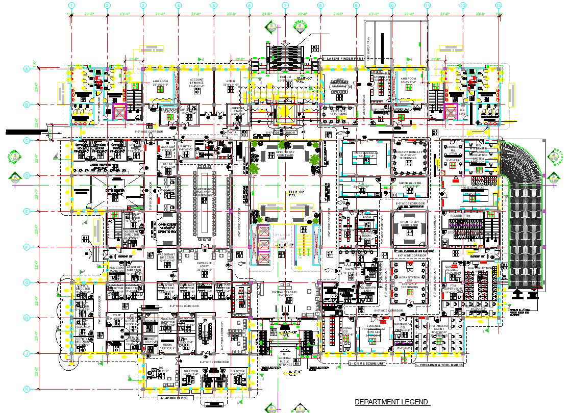 Corporate Office Interior Layout Plan Drawing | Plan n Design