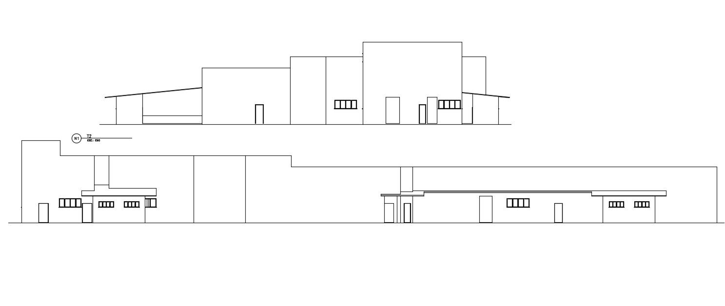 Corporate elevation view is specified in this AutoCAD drawing model. Download this 2d autocad drawing file.